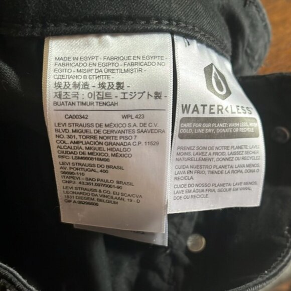 Levi’s 721 High Rise Skinny Jeans Soft Black 28 - Picture 13 of 15